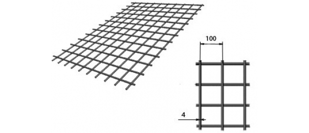 Сетка сварная (дорожная) 100х100х4мм 1,5х2м купить с доставкой в Истре
